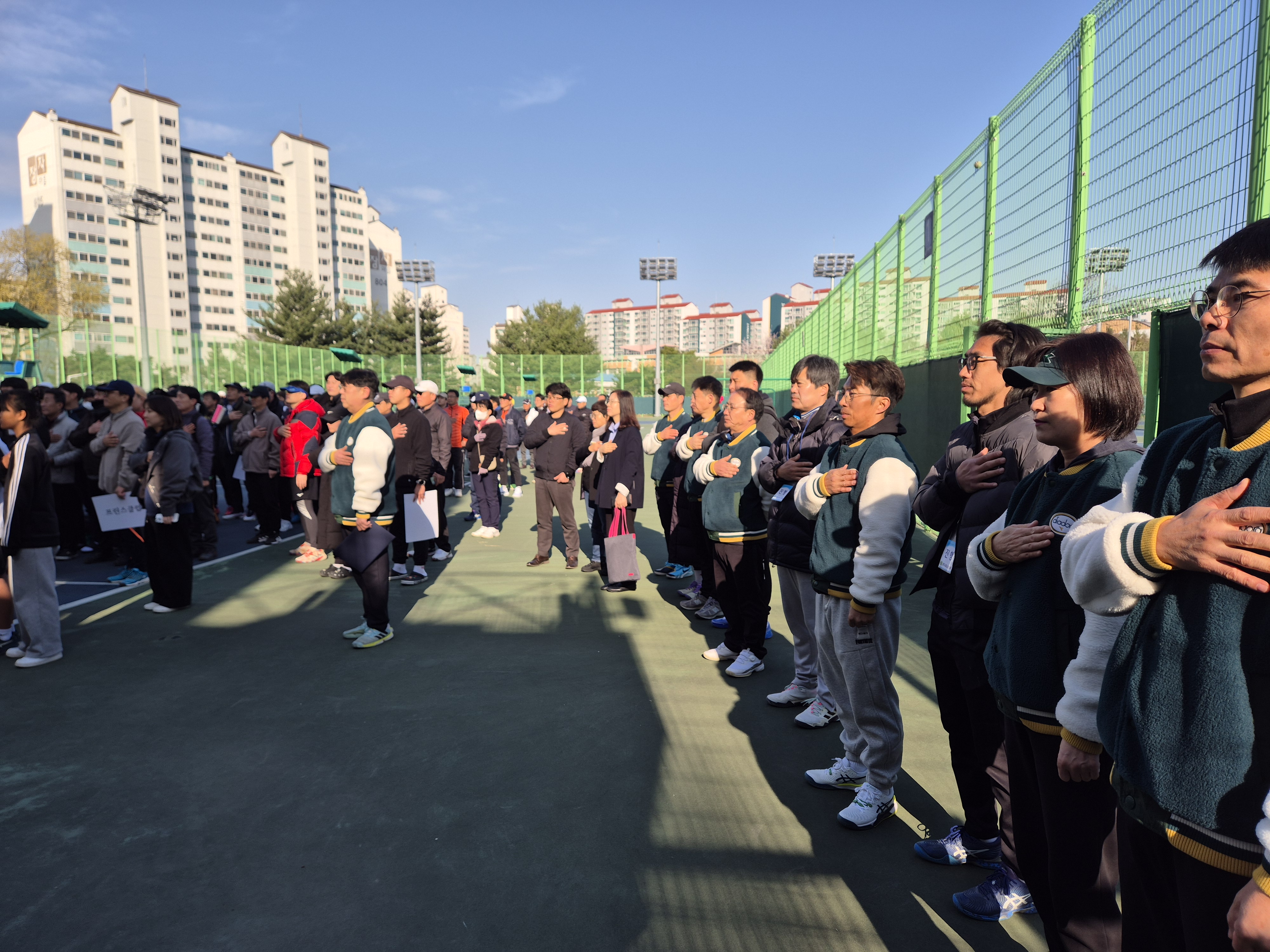 개회식,개나리,국화부서 제11회청주시장기  생활체육테니스대회 [첨부 이미지2]