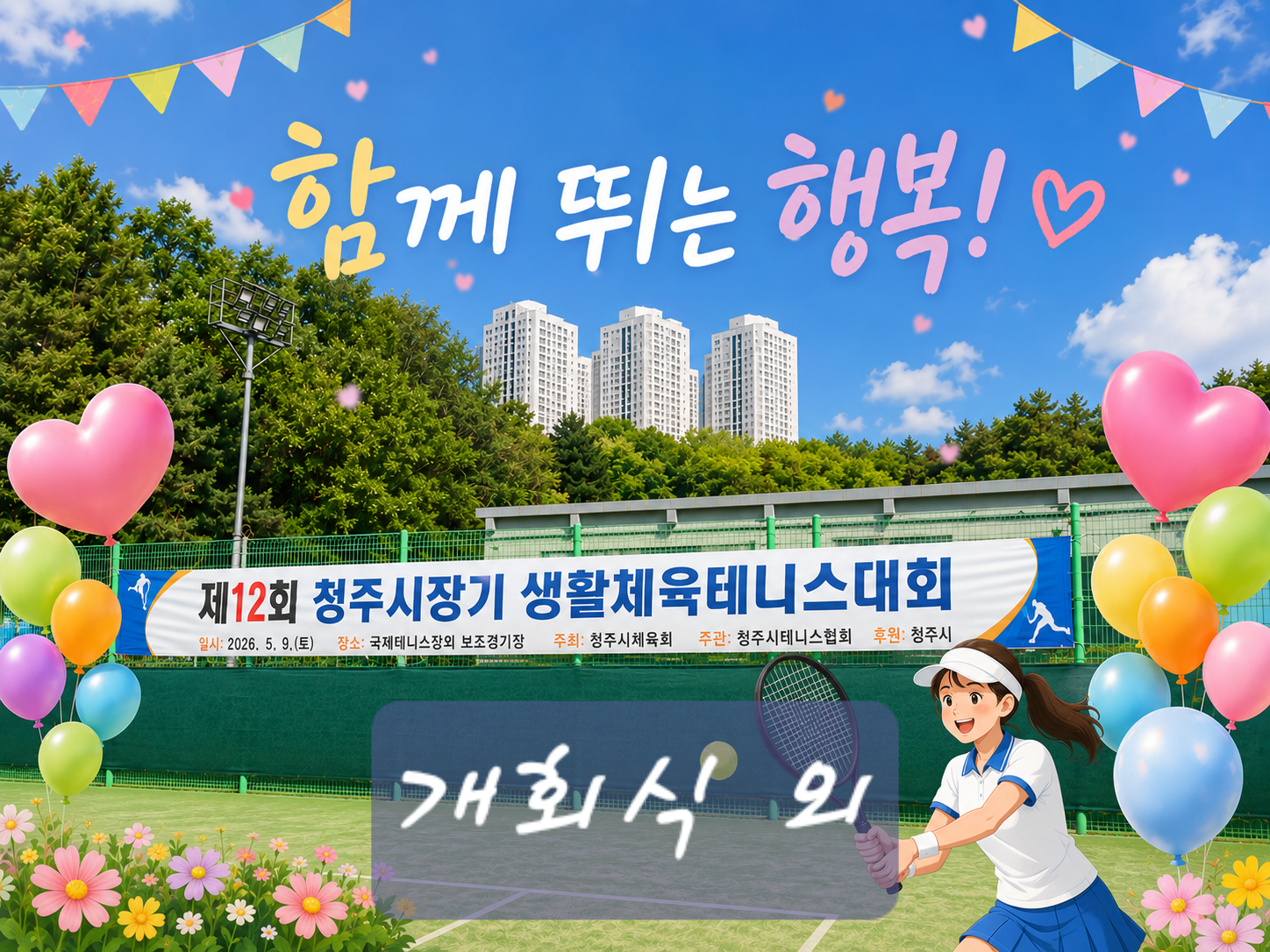 제12회 청주시장기 생활체육테니스대회  개회식외